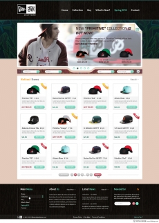 创意帅气帽子商店网站首页设计