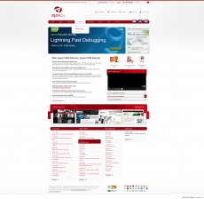 红色导航创意图标网站首页设计