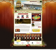 创意古典红酒山庄网站首页设计