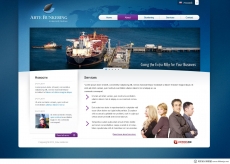 蓝色海洋运输公司网站首页设计
