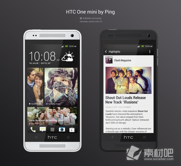 黑色的背景HTC手机广告海报宣传PSD素材