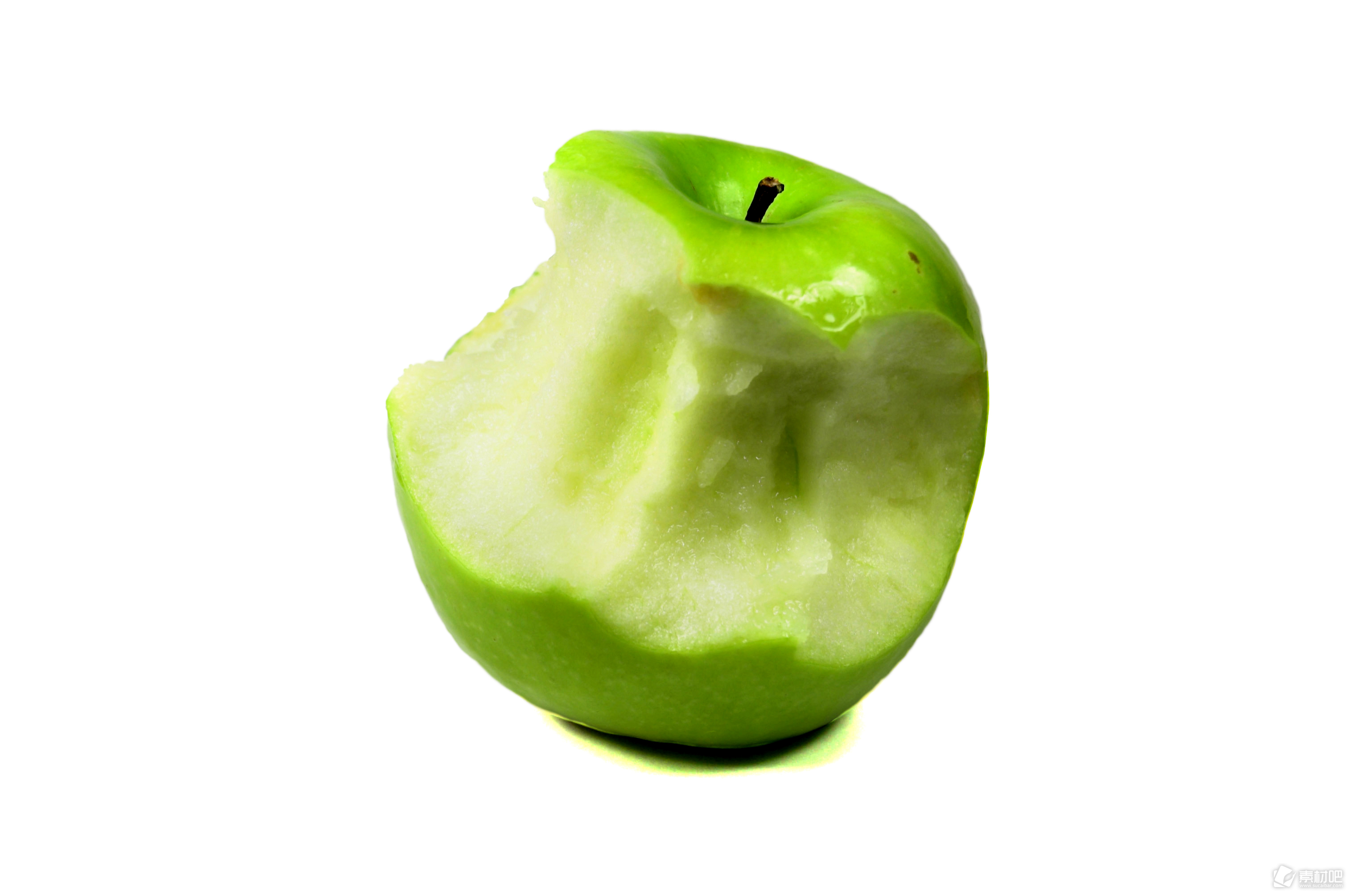 Огрызок зеленого яблока