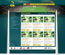 黄色导航绿色背景足球网站首页设计