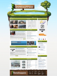 绿色游戏新闻网站首页设计