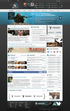 黑色背景新闻门户网站首页设计