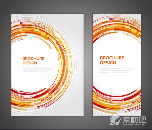 圆形简单创意的封面设计矢量素材