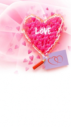 浪漫爱情主题心形手机壁纸