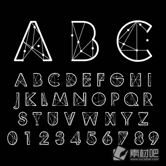 黑色创意字母设计矢量素材