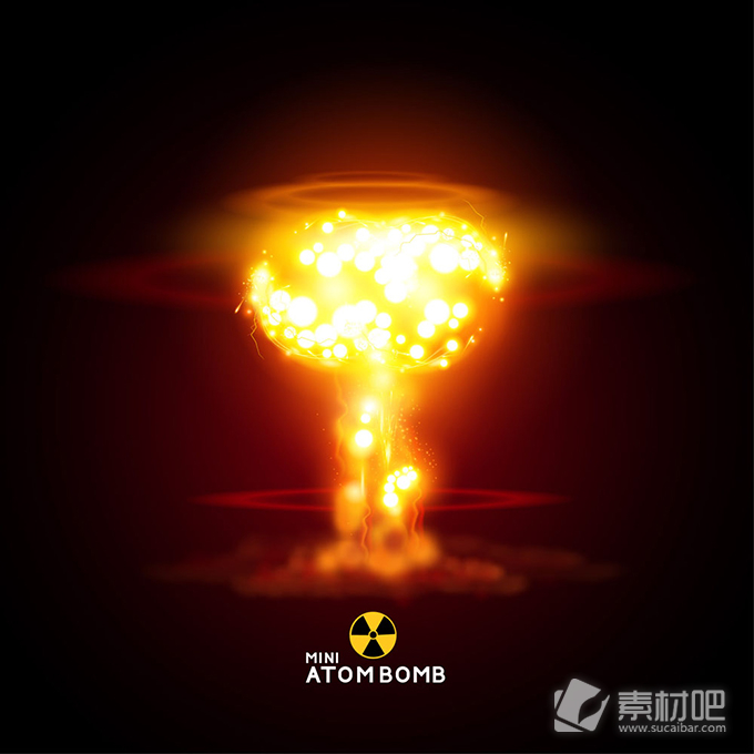 核武器爆炸的矢量图素材