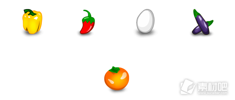 四种蔬菜PNG图标
