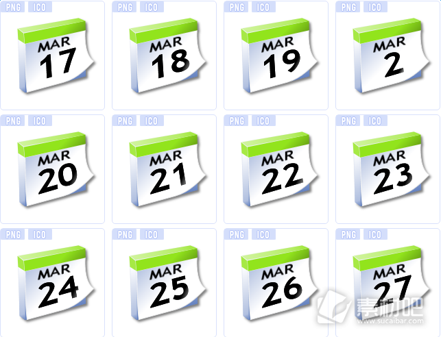 三月日历图标