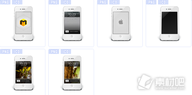白色苹果手机图标