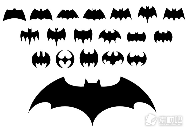 蝙蝠侠标志矢量图片 AI