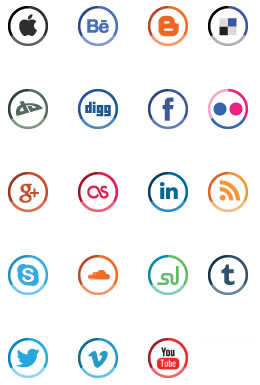 社交媒体网设计图标