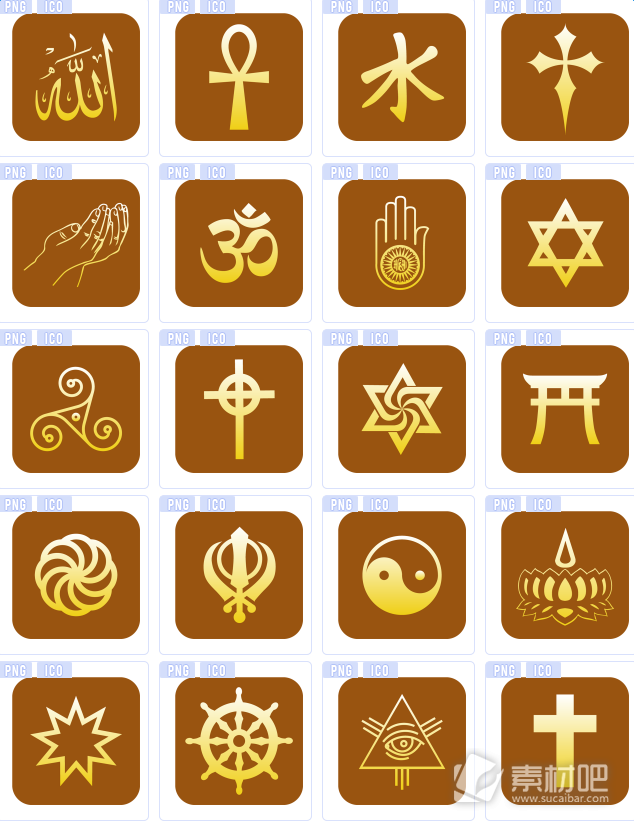 宗教符号标志图标
