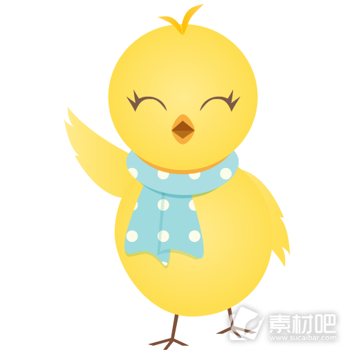 可爱黄色小鸡PNG图标