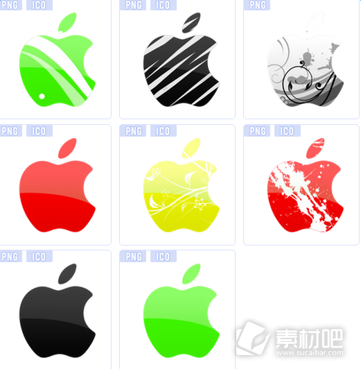 七色彩苹果图标下载