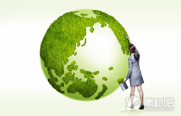绿色地球PSD创意设计