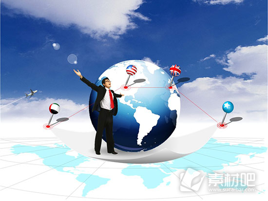 全球国际化商务动态片头PPT模板