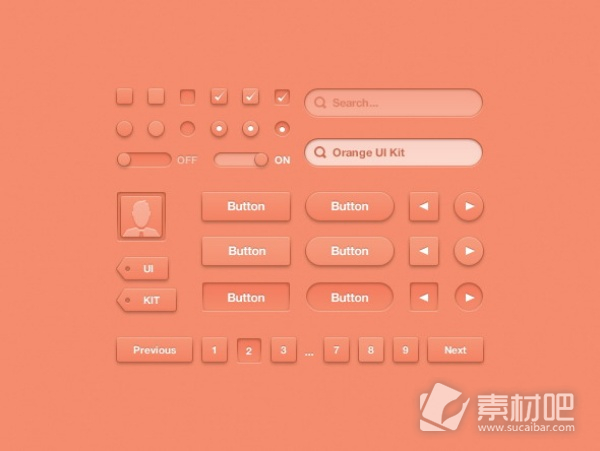橙色UI工具包源文件