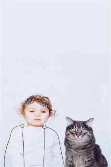 萌娃和萌猫可爱唯美高清手机壁纸下载