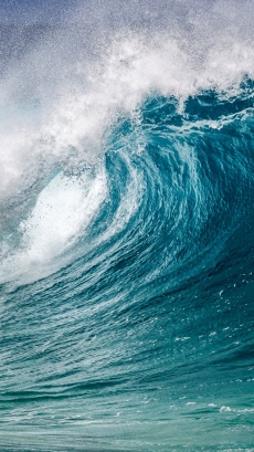 美丽蓝色海浪高清iPhone壁纸