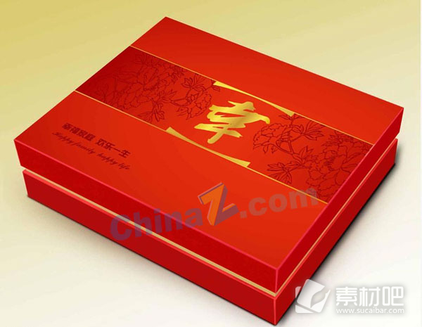 中式春节高档礼盒交通工具