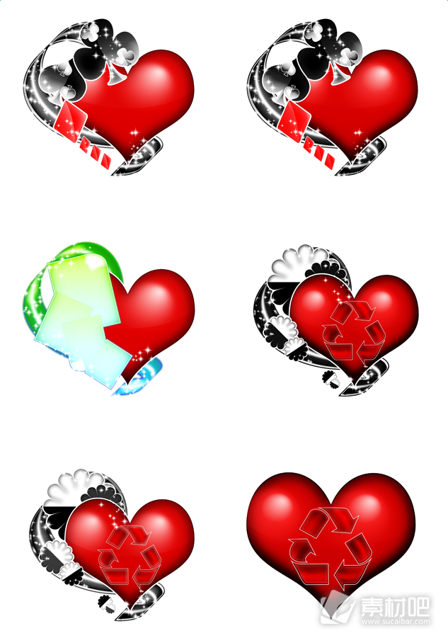 16个情人节红心PNG图标