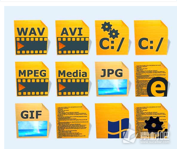 黄色的录影带图标PNG图片素材