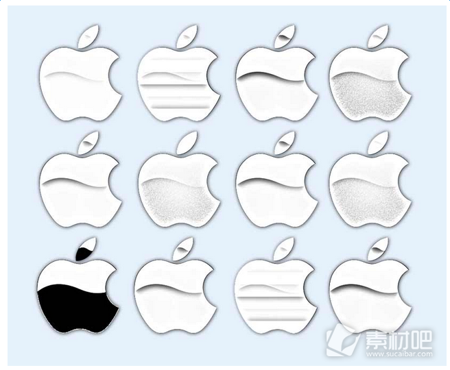 白色的苹果标志图标PNG图片素材
