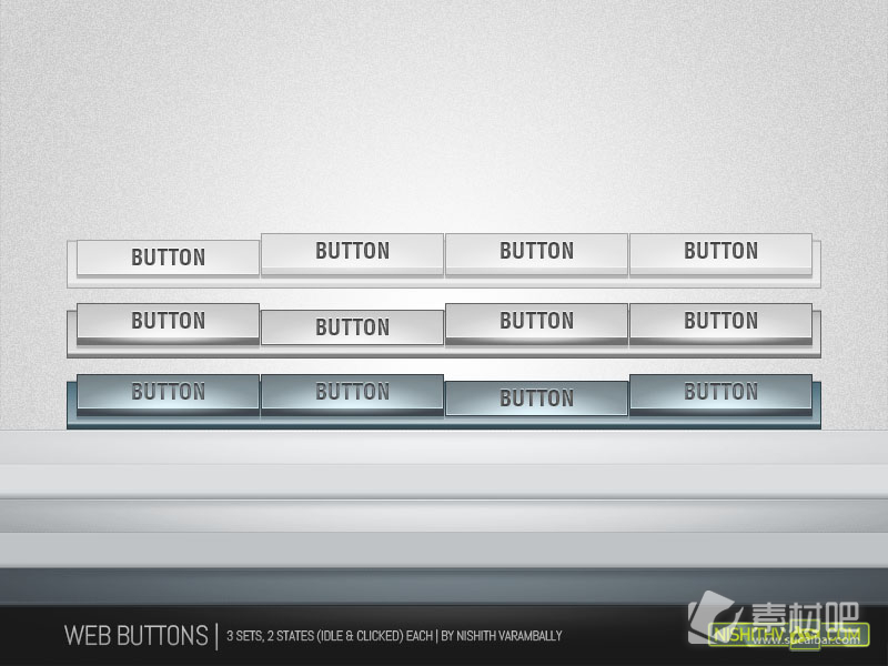 简易button设计psd素材
