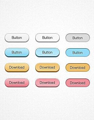 简易button设计psd素材