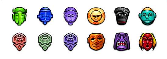 多彩部落面具图标