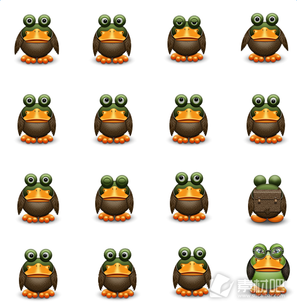 可爱青蛙图标素材