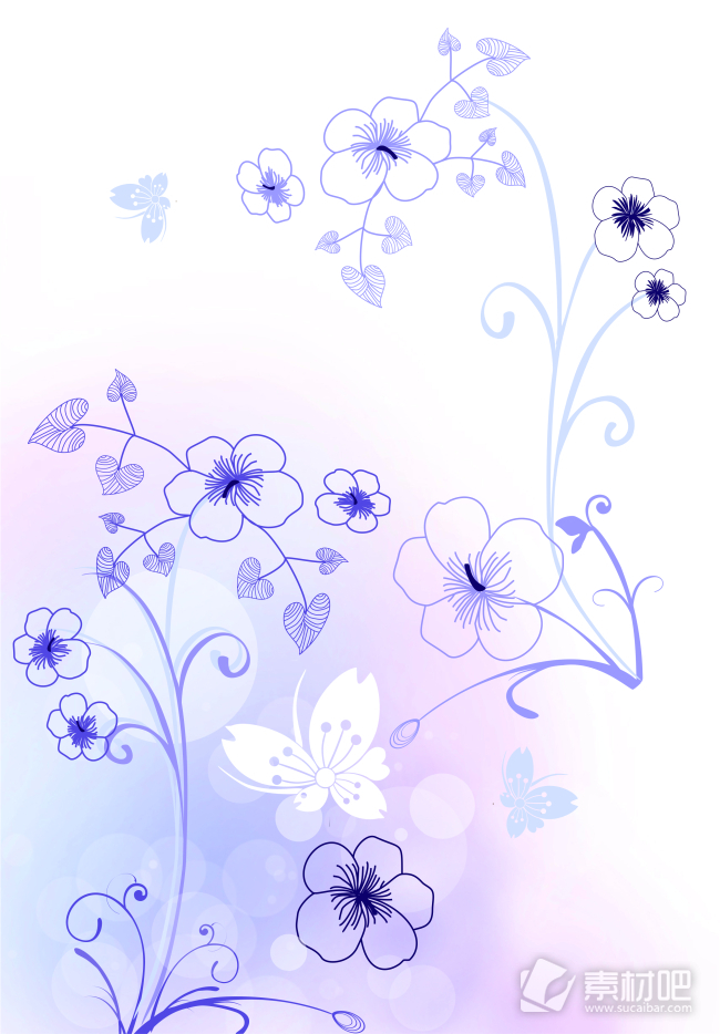紫色蝴蝶花藤背景图