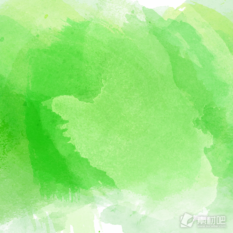 绿色水彩墨迹背景矢量素材