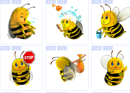 可爱蜜蜂系列图标下载