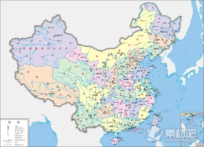 中国地图矢量图