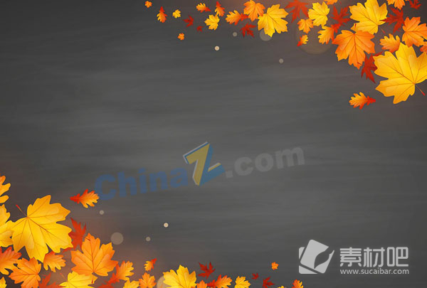 秋季枫叶装饰背景图设计