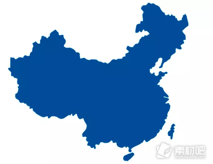 中国地图矢量图蓝色矢量图中国