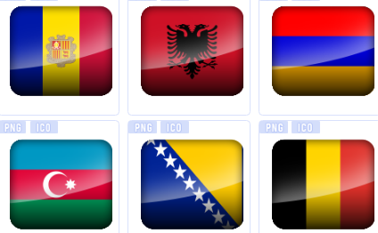 欧洲国家国旗图标下载