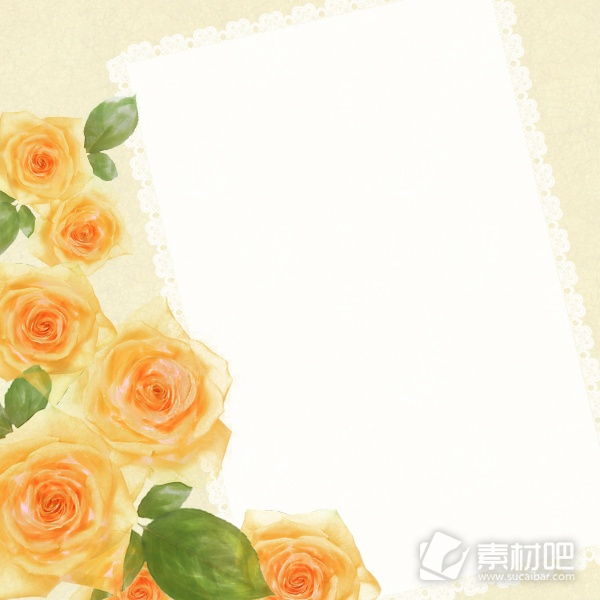 玫瑰花装饰相册边框
