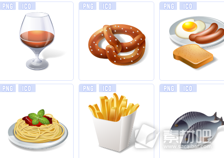 3D食品食物图标下载