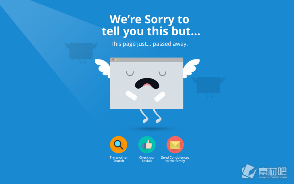 扁平404页面界面设计