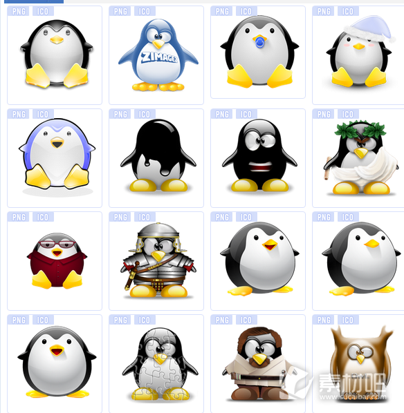 可爱QQ企鹅图标下载