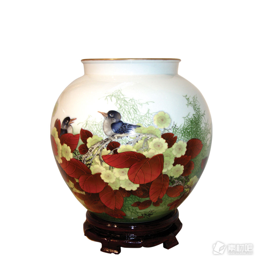 中国古典花鸟瓷器