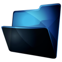 蓝灰色电脑系统透明png图标