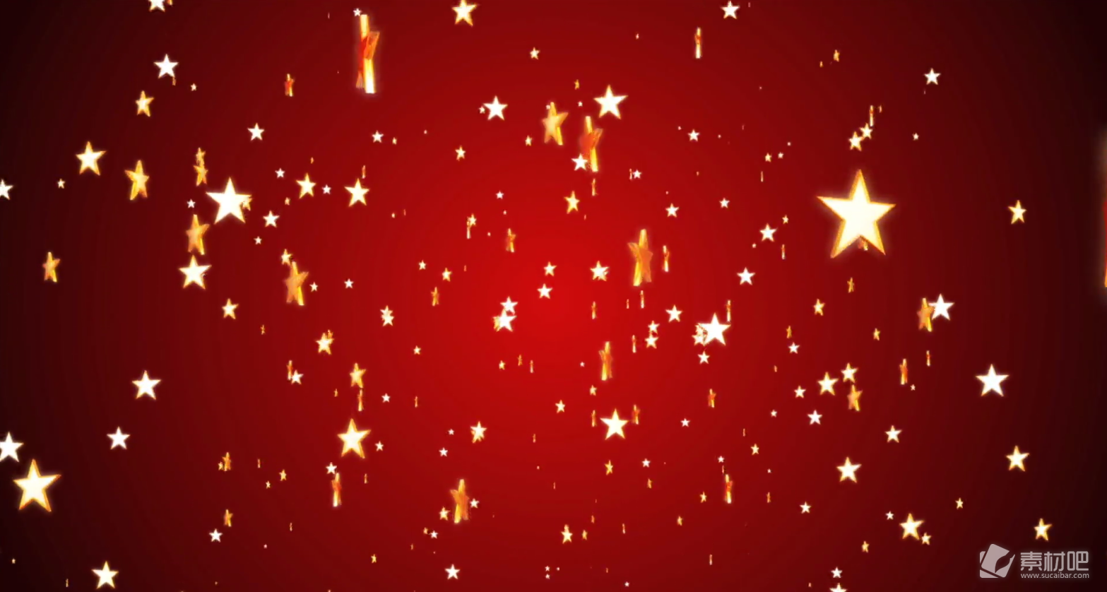 红色星星圣诞视频素材