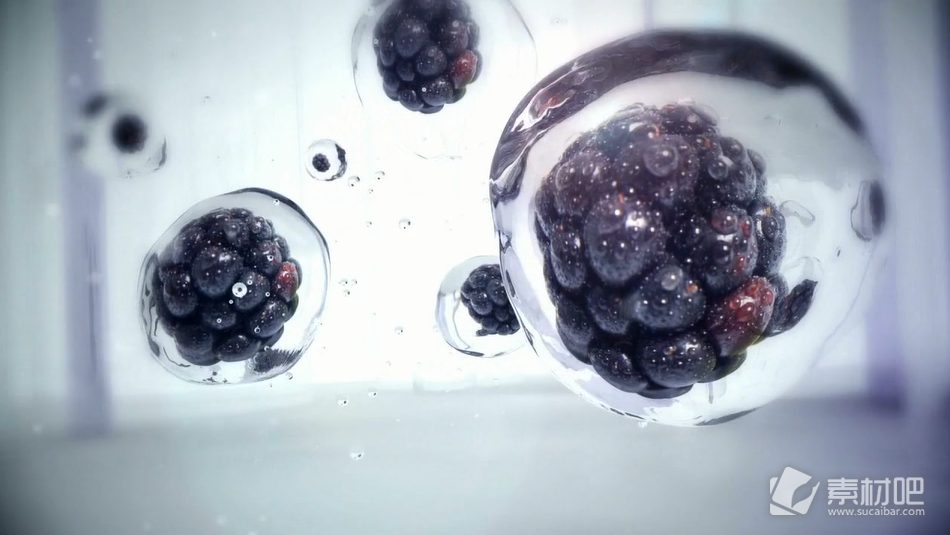 创意水滴特效水果视觉效果放大变形水果宣传高清视频实拍
