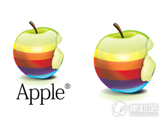 水晶彩虹苹果图标